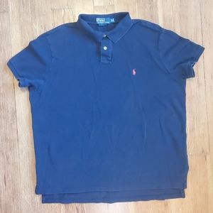 Navy Polo By Ralph Lauren XXL Bright Red/Orange Poloman